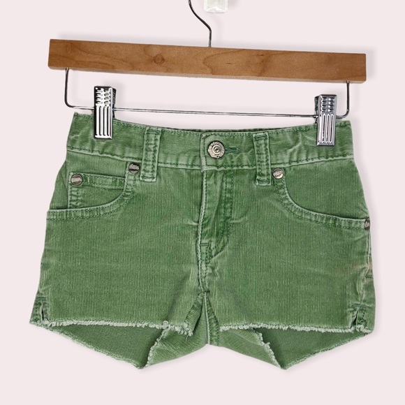 Peek Dungarees shorts green corduroy size 4 years